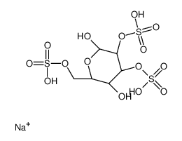 sodium,[(3R)-3,6-dihydroxy-4,5-disulfooxyoxan-2-yl]methyl hydrogen sulfate结构式