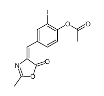 4-(4-ACETOXY-3-IODOBENZAL)-2-METHYL-5-OXAZOLONE structure