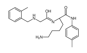 (2S)-6-amino-N-(4-methylphenyl)-2-[[2-[(2-methylphenyl)methylamino]acetyl]amino]hexanamide Structure