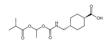 trans-4-{[1-(2-methylpropanoyloxy)ethoxycarbonyl]-aminomethyl}-cyclohexanecarboxylic acid Structure