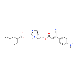 1-[2-[[beta-cyano-4-(dimethylamino)cinnamoyl]oxy]ethyl]-1-methyl-1H-imidazolium 2-ethylhexanoate picture