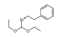 diethoxymethyl(2-phenylethyl)silane结构式