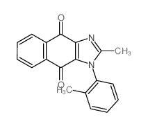 2-methyl-3-(2-methylphenyl)benzo[f]benzimidazole-4,9-dione结构式