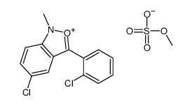 5-chloro-3-(2-chlorophenyl)-1-methyl-2,1-benzoxazol-1-ium,methyl sulfate Structure