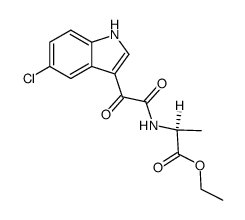 N-<(5-chloro-indol-3-yl)glyoxylyl>alanine ethyl ester结构式