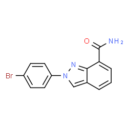 2-(4-溴-苯基)-2H-吲唑-7-甲酰胺结构式