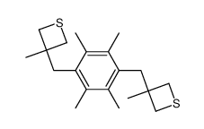 3,3'-dimethyl-3,3'-(2,3,5,6-tetramethyl-p-phenylenedimethyl)-bis-thietane结构式