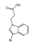 3-(3-bromoindol-1-yl)propanoic acid Structure