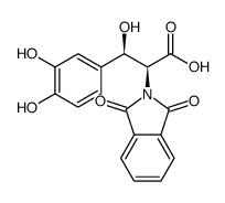 (2S,3R)-3-(3,4-Dihydroxyphenyl)-3-hydroxy-2-(1,3-dihydro-1,3-dioxo-2H-isoindol-2-yl)propionic acid结构式