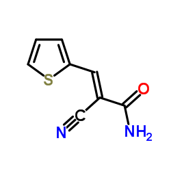 (2E)-2-Cyano-3-(2-thienyl)acrylamide Structure