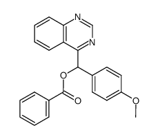 (4-methoxyphenyl)(quinazolin-4-yl)methyl benzoate结构式