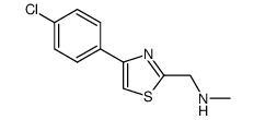[4-(4-Chloro-phenyl)-thiazol-2-ylmethyl]-methyl-amine结构式