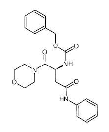 [(1S)-3-(phenylamino)-3-oxo-1-[(4-morpholinyl)carbonyl]propyl]-carbamic acid benzyl ester Structure