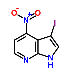 3-碘-4-硝基-7-氮杂吲哚结构式