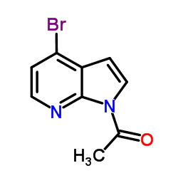 1-(4-Bromo-1H-pyrrolo[2,3-b]pyridin-1-yl)ethanone结构式