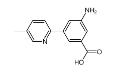 3-amino-5-(5-methylpyridin-2-yl)benzoic acid结构式