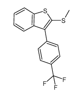 3-(4-trifluoromethylphenyl)-2-methylthiobenzo[b]thiophene结构式