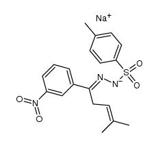 sodium salt of 1-(m-nitrophenyl)-4-methyl-3-penten-1-one N-tosylhydrazone Structure