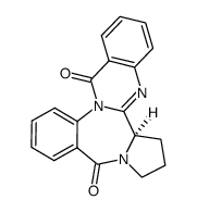 (R)-5b,6,7,8-tetrahydrobenzo[6,7]pyrrolo[2',1':3,4][1,4]diazepino[2,1-b]quinazoline-10,16-dione结构式