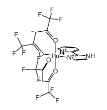 [Ru(II)(1,1,1-5,5,5-hexafluoro-2,4-pentanedionato)2(2-(2'-pyridyl)imidazole)]结构式