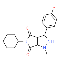 5-Cyclohexyl-3-(4-hydroxyphenyl)-1-methyltetrahydropyrrolo[3,4-c]pyrazole-4,6(1H,5H)-dione structure