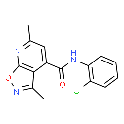 N-(2-Chlorophenyl)-3,6-dimethyl[1,2]oxazolo[5,4-b]pyridine-4-carboxamide structure