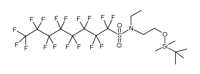 1,1,2,2,3,3,4,4,5,5,6,6,7,7,8,8,8-heptadecafluorooctane-1-sulfonic acid [2-(tert-butyl-dimethyl-silanyloxy)-ethyl]-ethyl-amide Structure