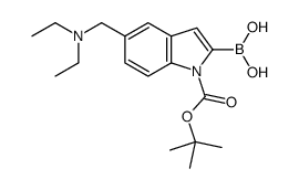 (5-[(Diethylamino)methyl]-1-{[(2-methyl-2-propanyl)oxy]carbonyl}- 1H-indol-2-yl)boronic acid Structure