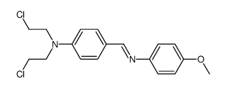 N-{4-[bis-(2-chloro-ethyl)-amino]-benzyliden}-p-anisidine Structure