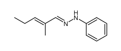 2-methyl-pent-2-enal-phenylhydrazone Structure