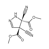 trans-4,5-Dicyan-4,5-dihydro-1H-pyrazol-4,5-dicarbonsaeure-dimethylester Structure