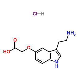 {[3-(2-Aminoethyl)-1H-indol-5-yl]oxy}acetic acid hydrochloride (1:1)结构式