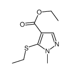 ethyl 5-ethylsulfanyl-1-methylpyrazole-4-carboxylate结构式