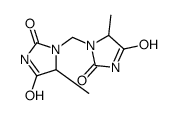 5-methyl-1-[(5-methyl-2,4-dioxoimidazolidin-1-yl)methyl]imidazolidine-2,4-dione Structure