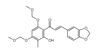 3-(1,3-benzodioxol-5-yl)-1-[2-hydroxy-4,6-bis(methoxymethoxy)-3-methylphenyl]-2-propen-1-on结构式