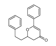 6-phenyl-2-(2-phenylethyl)-2,3-dihydropyran-4-one结构式