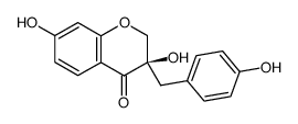 (3R)-3,7-dihydroxy-3-(4-hydroxybenzyl)chroman-4-one <3'-deoxysappnone B> Structure