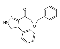 (4-phenyl-4,5-dihydro-1H-pyrazol-3-yl)-(3-phenyloxiran-2-yl)methanone结构式
