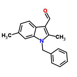 1-Benzyl-2,6-dimethyl-1H-indole-3-carbaldehyde结构式