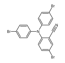 (2-cyano-4-bromophenyl)-bis(4-bromophenyl)amine结构式