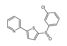 2-[5-(3-chlorophenyl)sulfinylthiophen-2-yl]pyridine结构式