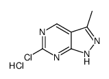 6-Chloro-3-methyl-1H-pyrazolo[3,4-d]pyrimidine hydrochloride (1:1 )结构式