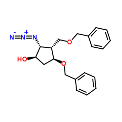 (1R,2R,3R,5S)-2-Azido-4-(phenylmethoxy)-3-[(phenylmethoxy)Methyl]-cyclopentanol structure