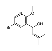 5-bromo-α-<2-methylpropenyl>-2-methoxy-3-pyridinemethanol Structure