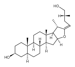 (25R)-5α-furost-22ξ-ene-3β,26-diol Structure