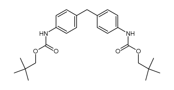 N,N'-(4,4'-methanediyl-di-phenyl)-bis-carbamic acid dineopentyl ester Structure