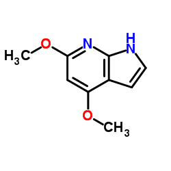 4,6-二甲氧基-7-氮杂吲哚结构式