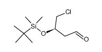 (3R)-3-<(tert-butyl)dimethylsilyloxy>-4-chlorobutanal结构式