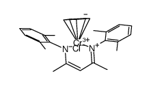 [Cr(cyclopentadienyl)((xylyl)NC(Me)CHC(Me)N(xylyl))Cl] Structure