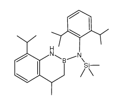 2-{2,6-diisopropylphenyl(trimethylsilyl)amino}-8-isopropyl-4-methyl-1-aza-2-bora-1,2,3,4-tetrahydronaphthalene结构式